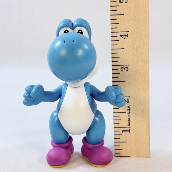 Jakks Pacific World of Nintendo 4.5" BLUE YOSHI Action Figure Super Mario - Picture 7 of 7